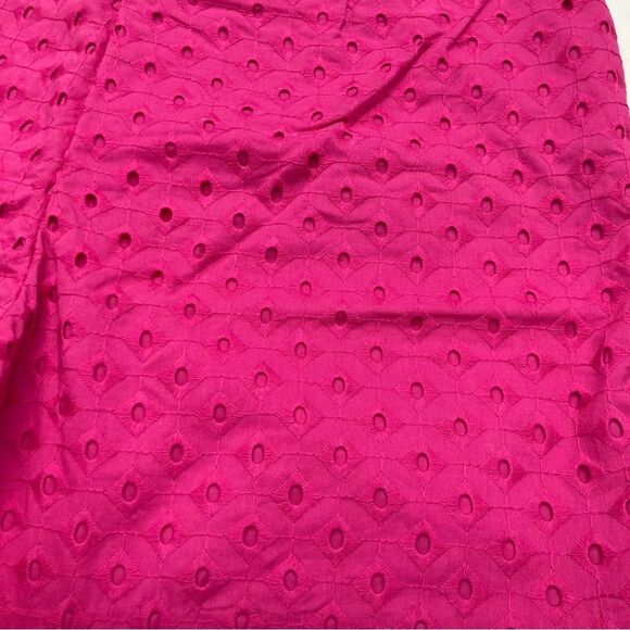 The Limited Tailored Shorts 4 Hot Pink Eyelet 100 Cotton Solid Flat Front NWT - Picture 6 of 11